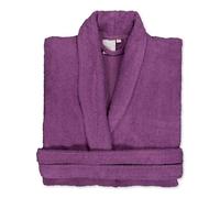 BOSKIMO - Accappatoio Unisex - Accappatoio da Doccia per Uomo o Donna - 100% Cotone - Spugna - Disponibile con Cappuccio (IT, Testo, S, Regular, Regular, Lilla, Senza Cappuccio)