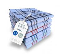 BOSKIMO Strofinacci Cucina Premium Cotone - Set 6 Panni Cucina in Microfibra e Spugna, Canovacci Assorbenti in Cotone, Panni Pulizia (Valencia)