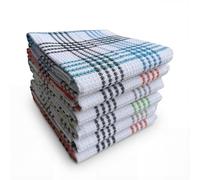 BOSKIMO Strofinacci Cucina Premium Cotone - Set 6 Panni Cucina in Microfibra e Spugna, Canovacci Assorbenti in Cotone, Panni Pulizia (Malaga)