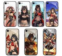 BOSMA QLIA Dehya Phone Cases Genshin Impact Cover Character of Dehya Tempered Glass Cases Screen Protector Compatible with Phone 14 13 12 11 X XS XR 8 7 Plus Mini Pro MAX (3,iPhone14Plus)