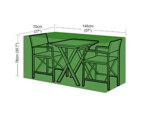 Bosmere C513 - Set da bistrot Grande per Tutte Le Stagioni, 100% Impermeabile, Resistente ai Raggi UV, Tessuto Oxford 600D, L146 W70 H76 cm, A513C, Nero