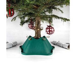 Bosmere Supporto Base per Albero di Natale, in Plastica, con Foro per Tronco, Verde