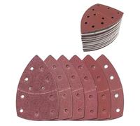 Bosmsaslad 60 Pezzi Carta Vetrata per Legno, Fogli Abrasivi Triangolari, Cuscinetti Levigatrice Mouse, Ricambi Levigatrice Orbitale, 11 Fori, Grane Assortite 40/60/80/120/180/240, 105 mm x 152 mm