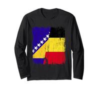 Bosnia ed Erzegovina Belgio mezza bandiera Maglia a Manica