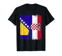 Bosnia ed Erzegovina Croazia Mezza bandiera Maglietta