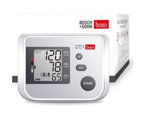 Boso medicus family 4 - Sfigmomanometro per partner e famiglia, con 4 memorie, ampio display e rilevamento aritmia, incl. manicotto universale da 22 a 42 cm