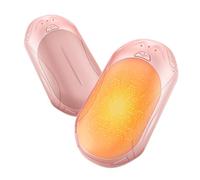 BOSONER Scaldamani elettrico, tascabile, ricaricabile, set da 2, 6000 mAh, ricaricabile, portatile, USB, idea regalo per donne e uomini (colore rosso rosa, taglia unica)