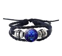 BOSONS Gleym Bracelet-Gleym Manifestation Bracelet, Zodiac Signs Spirit Bracelet, Zodiac Constellation Universe Spirit Bracelet, Zodiac Signs Bracelet Charms (Leo)