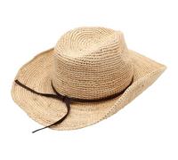 BOSREROY Cappello di paglia a tesa larga, unisex, cappello da spiaggia leggero per uomo e donna, elegante rafia per protezione solare, perfetto per attività all'aperto