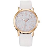 BOSREROY Orologio classico retrò: orologio da polso analogico alla moda vintage elettrico alla moda in finta pelle, decorazione per ragazzi sportivi, Bianco142, One Size