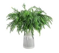 BOSREROY Pino norfolk artificiale, 45,2 cm, 20 pezzi, decorazione natalizia per le vacanze, decorazione realistica per la cucina, aghi di pino morbido a lunga durata, facile manutenzione