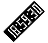 BOSREROY Timer programmabile con conto alla rovescia: timer pixel a LED, 32 cm, orologio digitale retrò con telecomando, due livelli di luminosità, funzione memoria, piano da tavolo per sala giochi