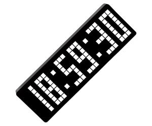 BOSREROY Timer programmabile con conto alla rovescia: timer pixel a LED, 32 cm, orologio digitale retrò con telecomando, due livelli di luminosità, funzione memoria, piano da tavolo per sala giochi