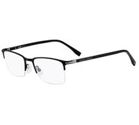 BOSS 1007/IT 003 Men's Eyeglasses - Matte Black Frame, Semi-Rimless Design
