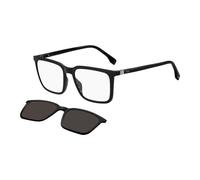 BOSS 1492/CS 807-IR Men's Eyeglasses with Clip-On - Black Frame, Square Shape
