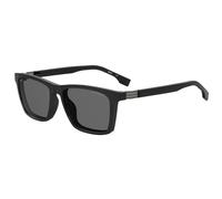 BOSS 1576/CS 807M9 Men's Eyeglasses with Clip-On - Black Frame, Grey Polarized Lenses