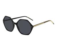 BOSS 1585/S 7C5-IR Women's Geometric Sunglasses - Black Frame, Grey Lenses