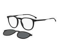 BOSS 1640/CS SUB-M9 Men's Eyeglasses with Clip-On - Matte Black Frame, 51mm