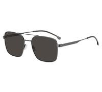 BOSS 1695/S KJ1-IR Men's Aviator Sunglasses - Dark Ruthenium Frame, Grey Lenses