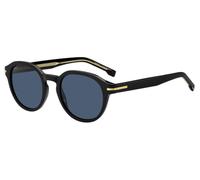 BOSS 1721/S 807-KU Men's Sunglasses - Black Frame, Blue Lenses