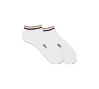 BOSS Calzini corti con righe tipiche del marchio sul bordo in confezione da due - Style 2P AS Uni stripe CC, 50491192 Bianco 43-46