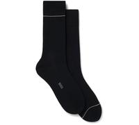 BOSS Calze a coste con dettagli a righe tipiche del marchio in confezione da due - Style 2P RS Light rib CC, 50564494 Nero 43-46
