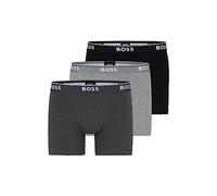 BOSS 3-3-3-3-3-3-3-3-3-3-3-3-3-3-3 Pezzi 3. Set di 3 Cotone Boxer Corti, Grigio/Antracite/Nero, XL (Pacco da 3) Uomo