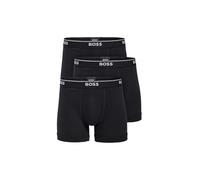 BOSS 3-Pack Cotton Boxer Brief Corti, Nero Mezzanotte, M (Pacco da 3) Uomo