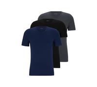 BOSS 3-Pack Crew Neck Cotton Jersey T-Shirts T-Shirt, Blu, Blu Navy, Grigio Scuro, Nero, L Uomo