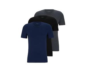 BOSS 3-Pack Crew Neck Cotton Jersey T-Shirts T-Shirt, Blu, Blu Navy, Grigio Scuro, Nero, M Uomo