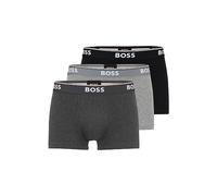 BOSS 3-Pack Stretch Cotton Regular Fit Trunks Bermuda, Grigio/Carbone/Nero, XL (Pacco da 3) Uomo