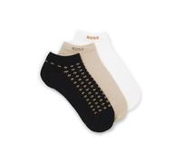 BOSS Calze alla caviglia in confezione da tre - Style 3P AS Minipattern CC, 50559481 Nero / Bianco / Beige 39-42