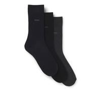BOSS Calze ad altezza regolare in tessuto elasticizzato in confezione da tre - Style 3P RS Uni CC, 50469839 Nero / Grigio / Blu 43-46