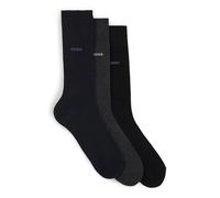 BOSS Calze ad altezza regolare in tessuto elasticizzato in confezione da tre - Style 3P RS Uni CC, 50469839 Nero / Grigio / Blu 39-42