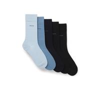 BOSS Calze ad altezza regolare in misto cotone in confezione da cinque - Style 5P RS Uni CC, 50478221 Nero / Blu 39-42