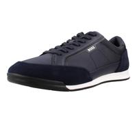 BOSS Sneakers con rifiniture in pelle scamosciata e suola a spina di pesce - Style Nitan_Lowp_sdbnyp, 50568486 Blu scuro 40