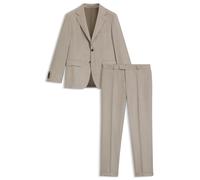 BOSS Abito due pezzi regular fit in lana vergine a spina di pesce - Style L-Jeff-2Pcs-254, 50554145 Beige chiaro 54