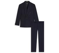 BOSS Abito due pezzi slim fit in lana vergine a righe - Style H-Huge-2pcs-DB-254, 50551756 Blu scuro 48