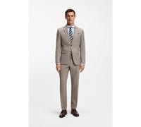 BOSS Abito due pezzi slim fit in tessuto elasticizzato con micromotivo - Style H-Huge-2Pcs-253, 50557252 Beige 48
