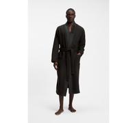 BOSS Abito lungo in misto cotone jacquard a revers con logo - Style Waffle Kimono, 50469787 Nero XXL