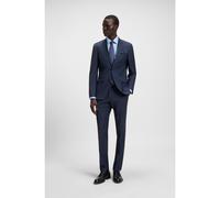 BOSS Abito slim fit in misto lana con micromotivo - Style H-Huge-2Pcs-224, 50532272 Blu 58