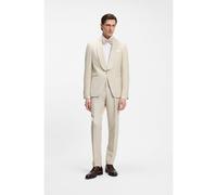 BOSS Abito smoking due pezzi slim fit in lana vergine e lino - Style H-Huge-2Pcs-Tux-262, 50561839 Beige chiaro 54