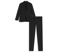 BOSS Abito tre pezzi slim fit in lana vergine con motivo - Style H-Huge-3Pcs-253, 50551771 Nero 46