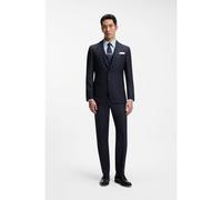 BOSS Abito tre pezzi slim fit in lana vergine e seta - Style L-Harvers-3Pcs-241, 50560829 Blu scuro 54