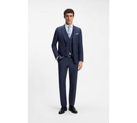 BOSS Abito tre pezzi slim fit in lana vergine - Style H-Houston-3Pcs-262, 50561836 Blu scuro 46