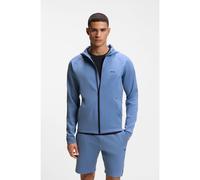 BOSS Active Felpa con cappuccio e zip con logo riflettente - Style Sicon Active, 50531224 Blu M