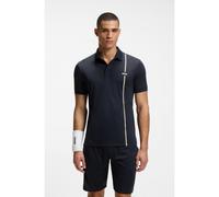 BOSS Active polo ad asciugatura rapida con riga tipica del marchio - Style PL_TOC Game 3, 50563363 Blu scuro M