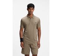 BOSS Active polo ad asciugatura rapida con riga tipica del marchio - Style PL_TOC Game 3, 50563363 Marrone chiaro S