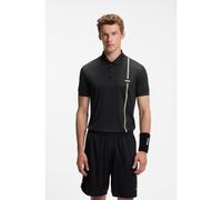 BOSS Active polo ad asciugatura rapida con riga tipica del marchio - Style PL_TOC Game 3, 50563363 Nero M