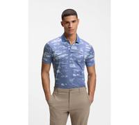 BOSS Active Polo slim fit con motivo jacquard - Style PL_Active Repeat, 50558583 Blu XXL